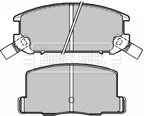 BORG & BECK Комплект тормозных колодок, дисковый тормоз BBP1504